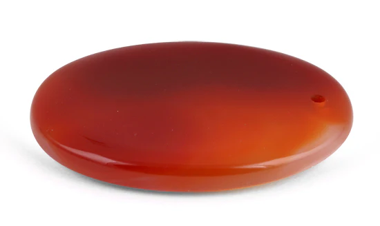 30X40MM Plain Oval Carnelian Agate Gem Stone Pendant - Image 3