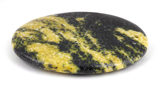 35X45MM Yellow Turquoise Jasper Oval Gem Stone Pendant - Image 3