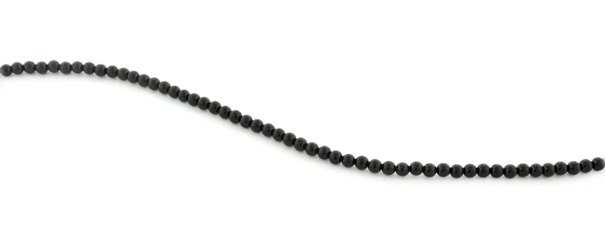 4mm Black Agate Round Gem Stone Beads - Image 3