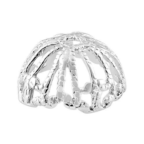 Sterling Silver Bead Rope Pattern Cap - Image 3