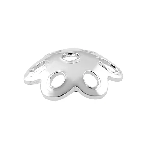 Sterling Silver Bead Cap Perforated Flower 6mm - PACK OF 25 - Image 3