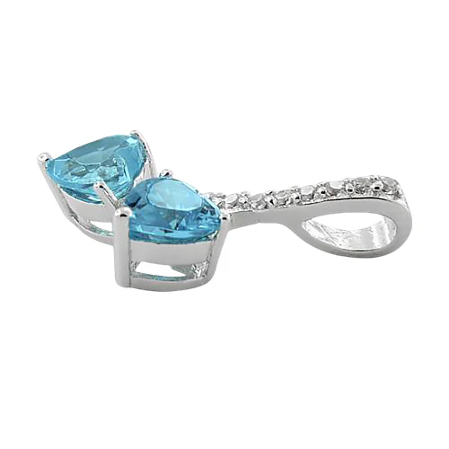 Blue CZ Pendant - Image 3