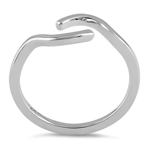 Sterling Silver Curved Line Ring - Image 3
