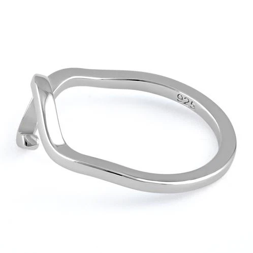 Sterling Silver Curved Line Ring - Image 4