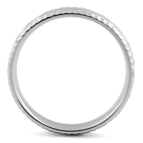 Sterling Silver Zig Zag Wedding Band Ring - Image 3