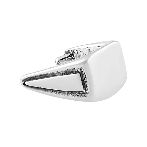 Sterling Silver Small Rectangle Bail Pendant with Peg - Image 3