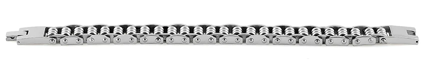 Stainless Steel Groove Cylinder Bracelet - Image 3