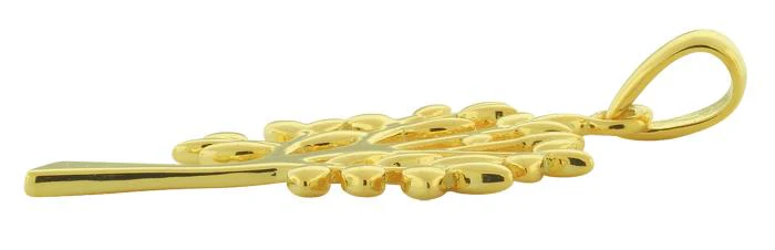 Sterling Silver Gold Plated Tree of Life Pendant - Image 3