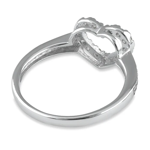 Sterling Silver Heart Cut Clear CZ Ring - Image 4