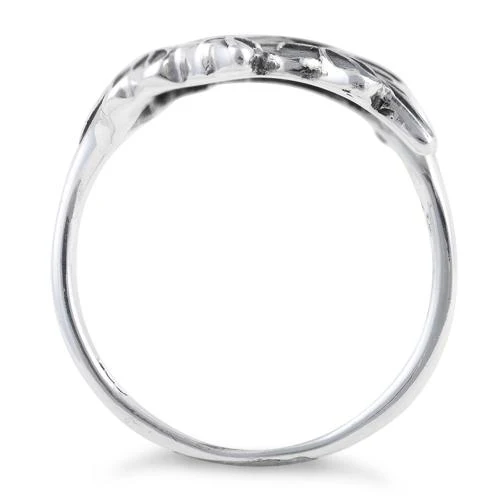 Sterling Silver Hugging Leaves Ring - Image 3