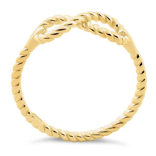 Sterling Silver Infinity Gold Plated Ring - Image 3