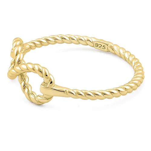 Sterling Silver Infinity Gold Plated Ring - Image 4