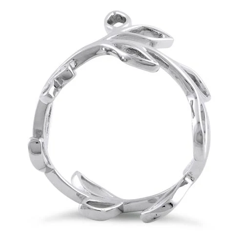 Sterling Silver Leaves Shape Ring - Image 3