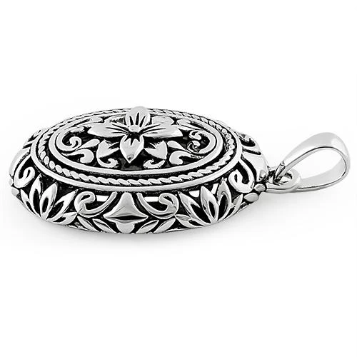 Sterling Silver Powerful Flower Pendant - Image 3