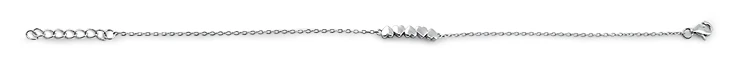 Sterling Silver Small Hearts Bracelet - Image 3