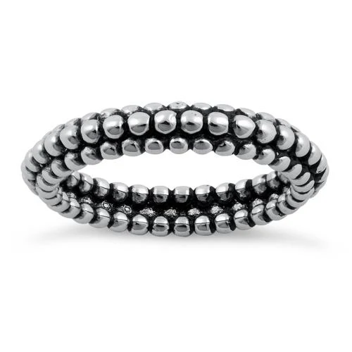Sterling Silver Stackable Pebbles Eternity Ring - Image 3