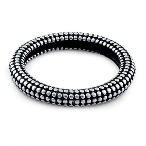 Sterling Silver Stackable Tiny Pebbles Eternity Ring - Image 5