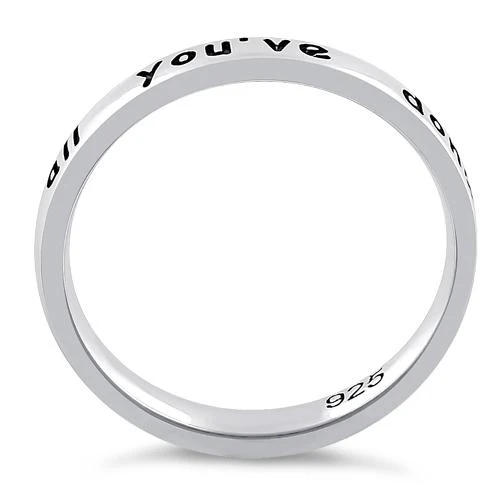 Sterling Silver "Thank you for all you've done!" Ring - Image 3