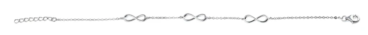 Sterling Silver Triple Infinity Bracelet - Image 3