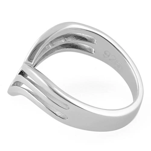 Sterling Silver Triple V Ring - Image 4