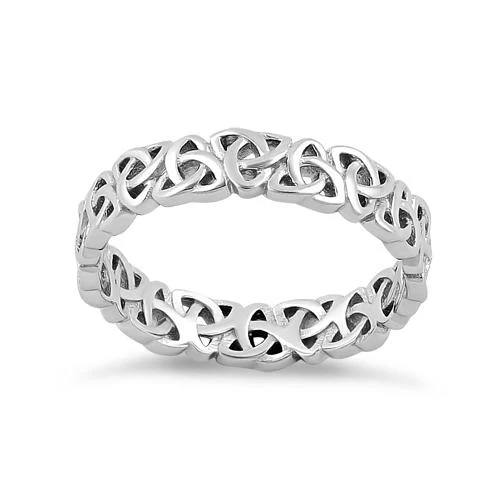 Sterling Silver Triquetra Charm Ring - Image 3