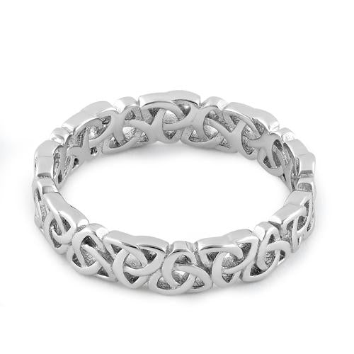 Sterling Silver Triquetra Charm Ring - Image 5