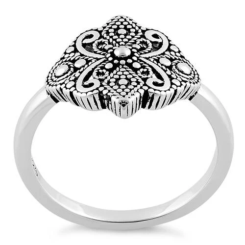 Sterling Silver Unique Rope Design Ring - Image 3