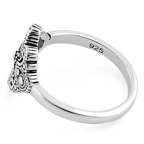 Sterling Silver Unique Rope Design Ring - Image 4