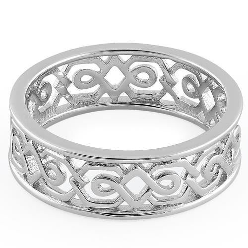 Sterling Silver Unique Patterns Ring - Image 4