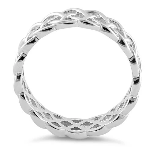 Sterling Silver Weaved Pattern Ring - Image 3