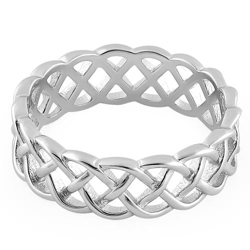 Sterling Silver Weaved Pattern Ring - Image 4