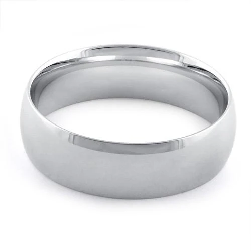 Sterling Silver Wedding Band 7mm - Image 5