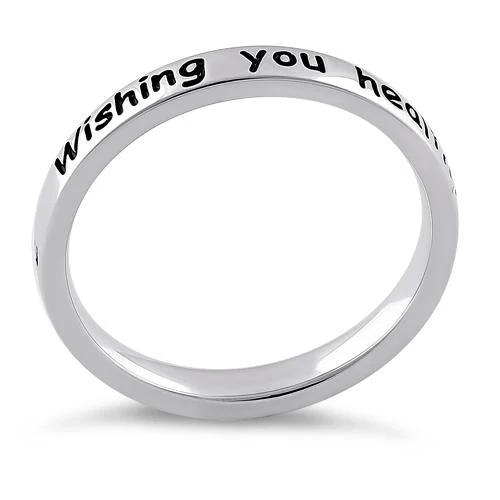 Sterling Silver "Wishing you health, happiness, success, & love" Ring - Image 3
