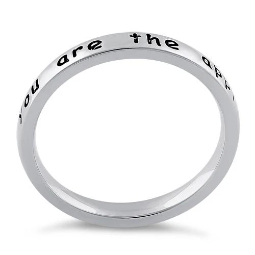 Sterling Silver "You are the apple of my eye" Ring - Image 3