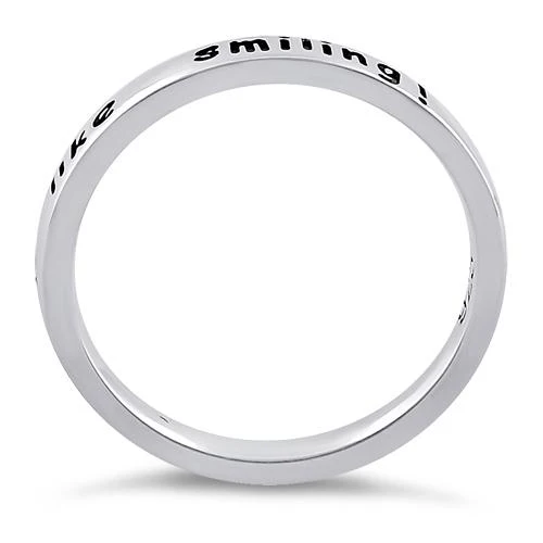 Sterling Silver "You make me feel like smiling!" Ring - Image 3